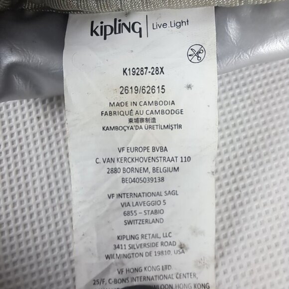 KIPLING Kichirou Lunch Bag Blue 100% Polyamide - Gently Used-Authentic-Buy Now - Picture 10 of 15